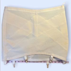 60s 70s VNT 6 Strap suspender Nude Open Bottom Girdle Shapewear Womens Medium 34